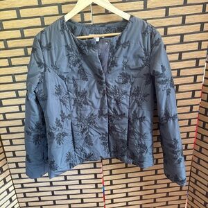 Coldwater Creek Gray And‎ Black Floral Jacket Size 10